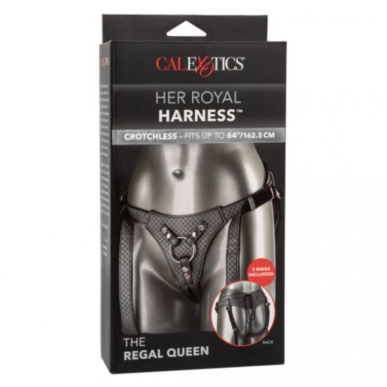 CalExotics Crotchless Harness The Regal Queen Zwart