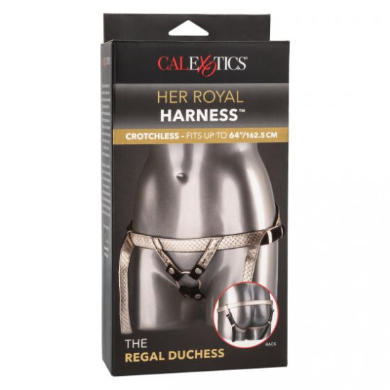 CalExotics Crotchless Harness The Regal Duchess Zilver