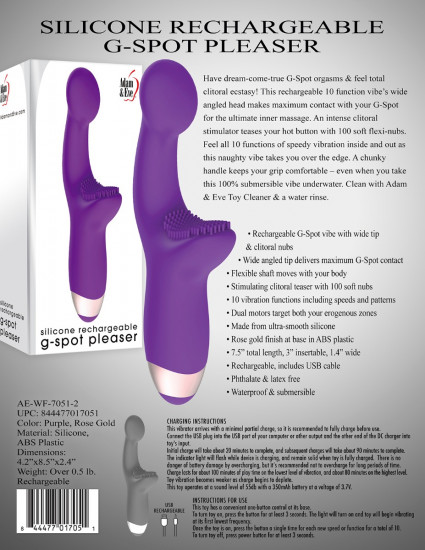 Adam & Eve G-Spot Pleaser Vibrator Paars