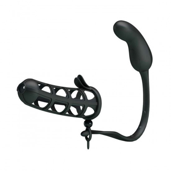 Pretty Love Hercules Cock Cage Met Vibrerende Plug Zwart