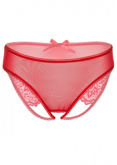Daring Intimates Nicolette Crotchless Slip Rood S/M