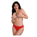 Daring Intimates Nicolette Crotchless Slip Rood L/XL