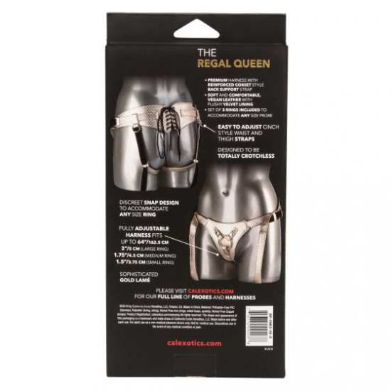 CalExotics Crotchless Harness The Regal Queen Zilver