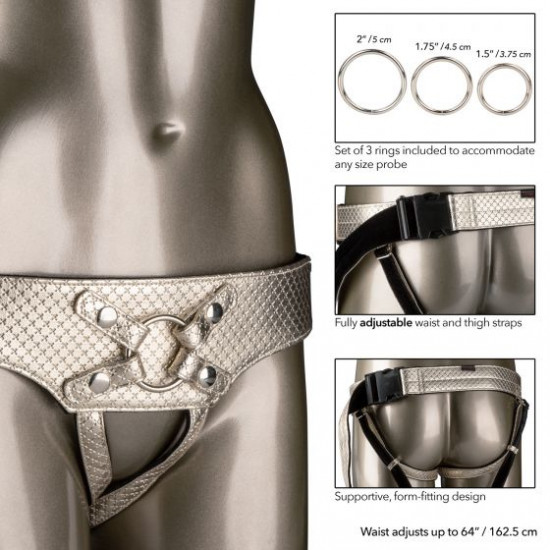 CalExotics Crotchless Harness The Regal Empress Zilver