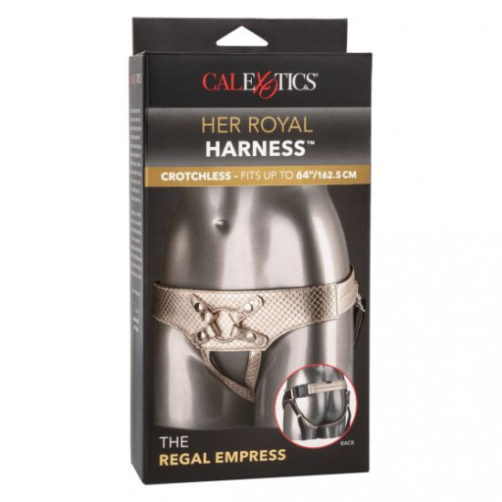 CalExotics Crotchless Harness The Regal Empress Zilver