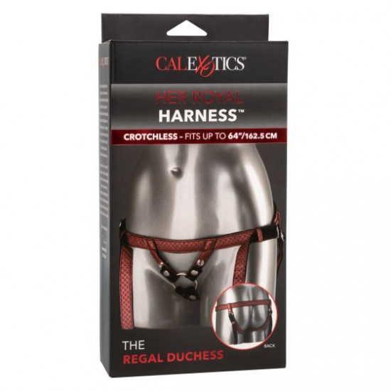 CalExotics Crotchless Harness The Regal Duchess Rood