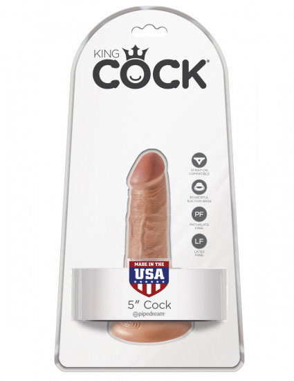 King Cock 5 Inch Dildo Lichtbruin