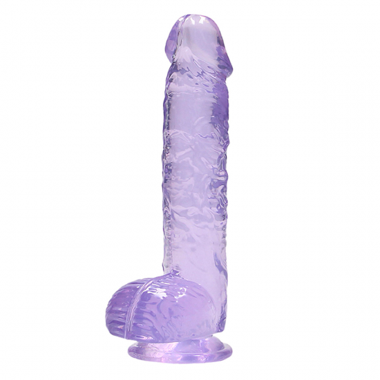 RealRock Crystal Clear Dildo 6 Inch Paars