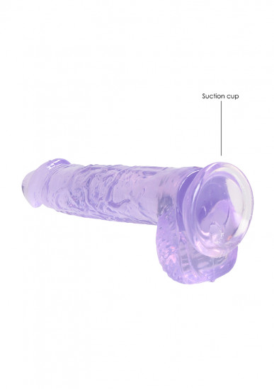 RealRock Crystal Clear Dildo 6 Inch Paars