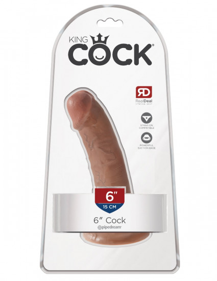 King Cock 6 Inch Dildo Lichtbruin