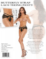 Barely Bare Butterfly Strap Lace Thong Panty Zwart