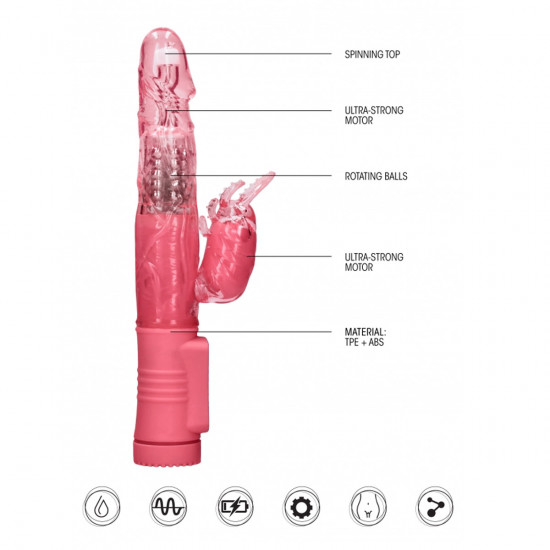 Shots Toys Rotating Beetle Vibrator Roze