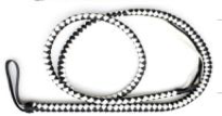 Fetish Store Braided Zweep Zwart/Wit