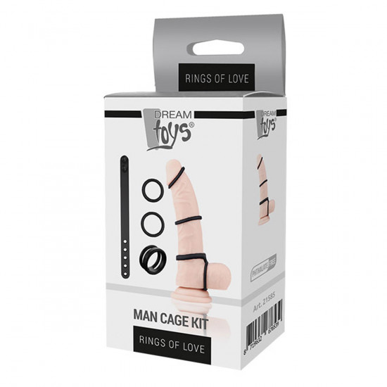 Rings Of Love Man Cage Kit Zwart
