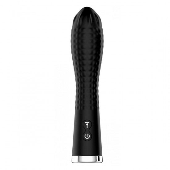 Midnight Magic Diamond Thruster Vibrator Zwart