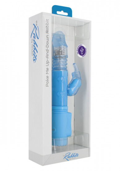 ToyJoy Poke Me Up-And-Down Rabbit Vibrator Blauw
